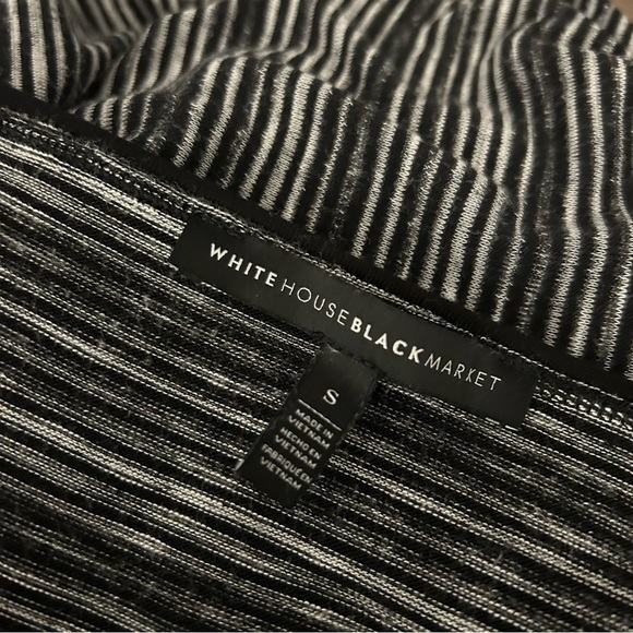 ❤️ White House Black Market Striped Chevron Long Sleeve Stretch Knit Top Small - Picture 5 of 11